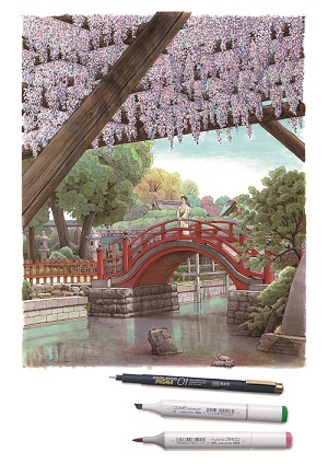 �y���ƃ}�[�J�[�ŊG��`��